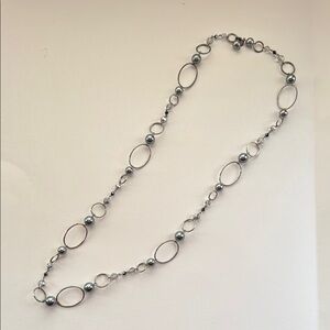 Lia Sophia Silver Oval Link Necklace